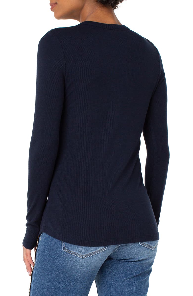 Liverpool Los Angeles V-Neck Henley T-Shirt, Alternate, color,