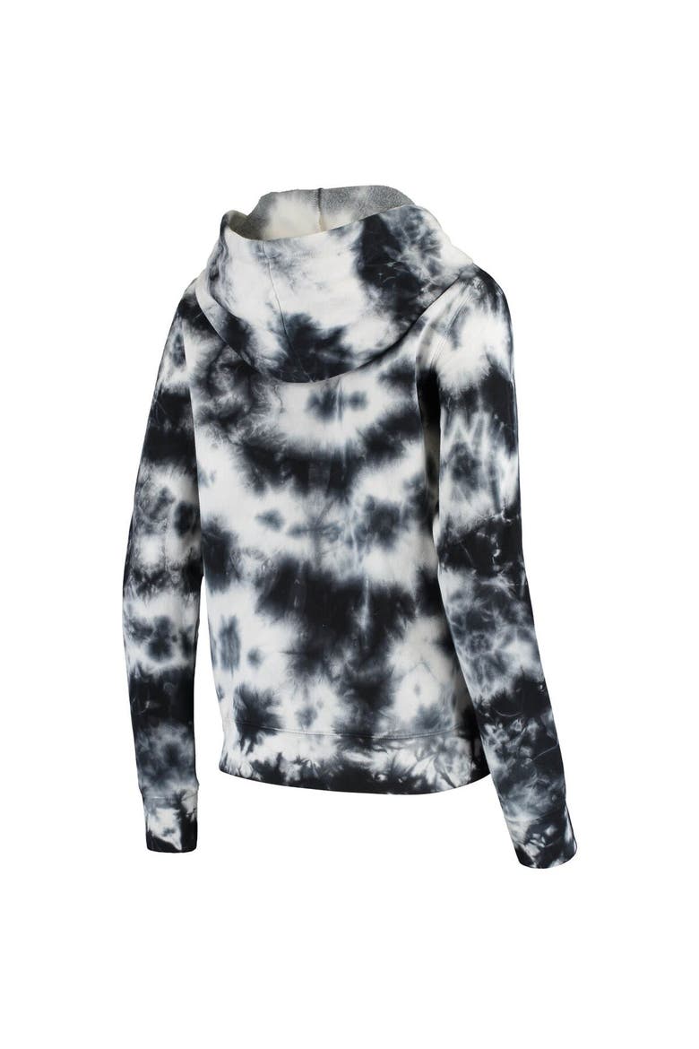 Women's New Era Black Las Vegas Raiders Tie Dye Fleece Full-Zip Hoodie, Alternate, color, Black