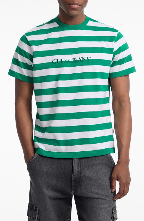 Yarn Dye Stripe Organic Cotton T-Shirt