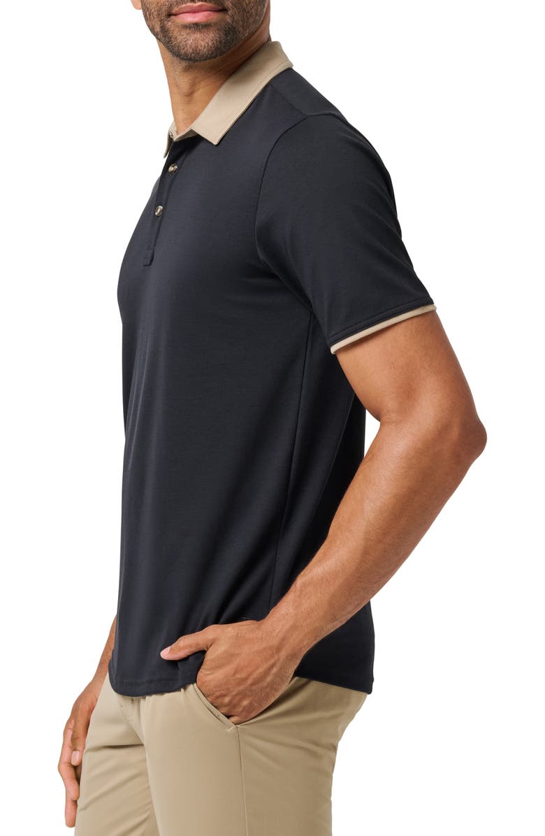 TravisMathew All Day Social Club Contrast Collar Cotton Blend Polo Shirt, Alternate, color, 