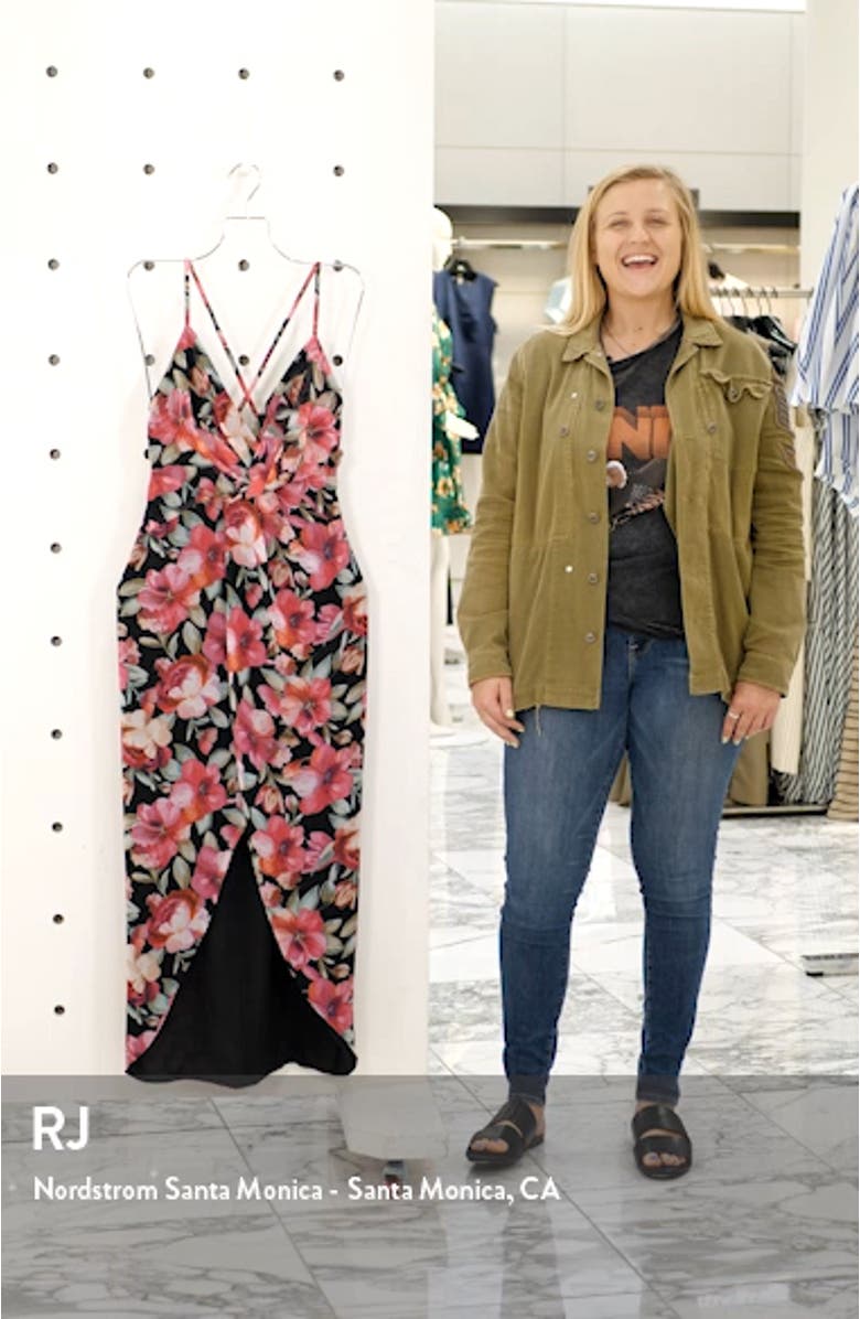 The Ina Floral Print Tulip Hem Cocktail Dress, sales video thumbnail