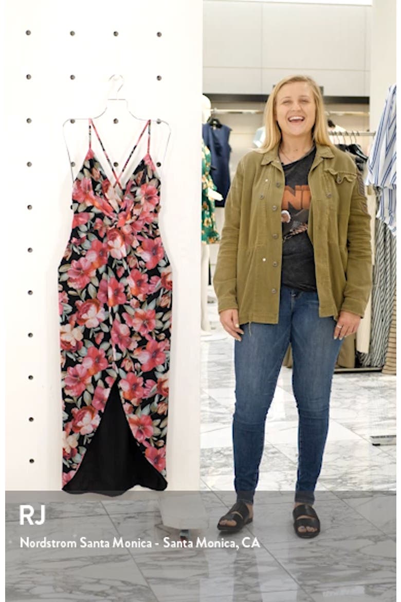 The Ina Floral Print Tulip Hem Cocktail Dress video