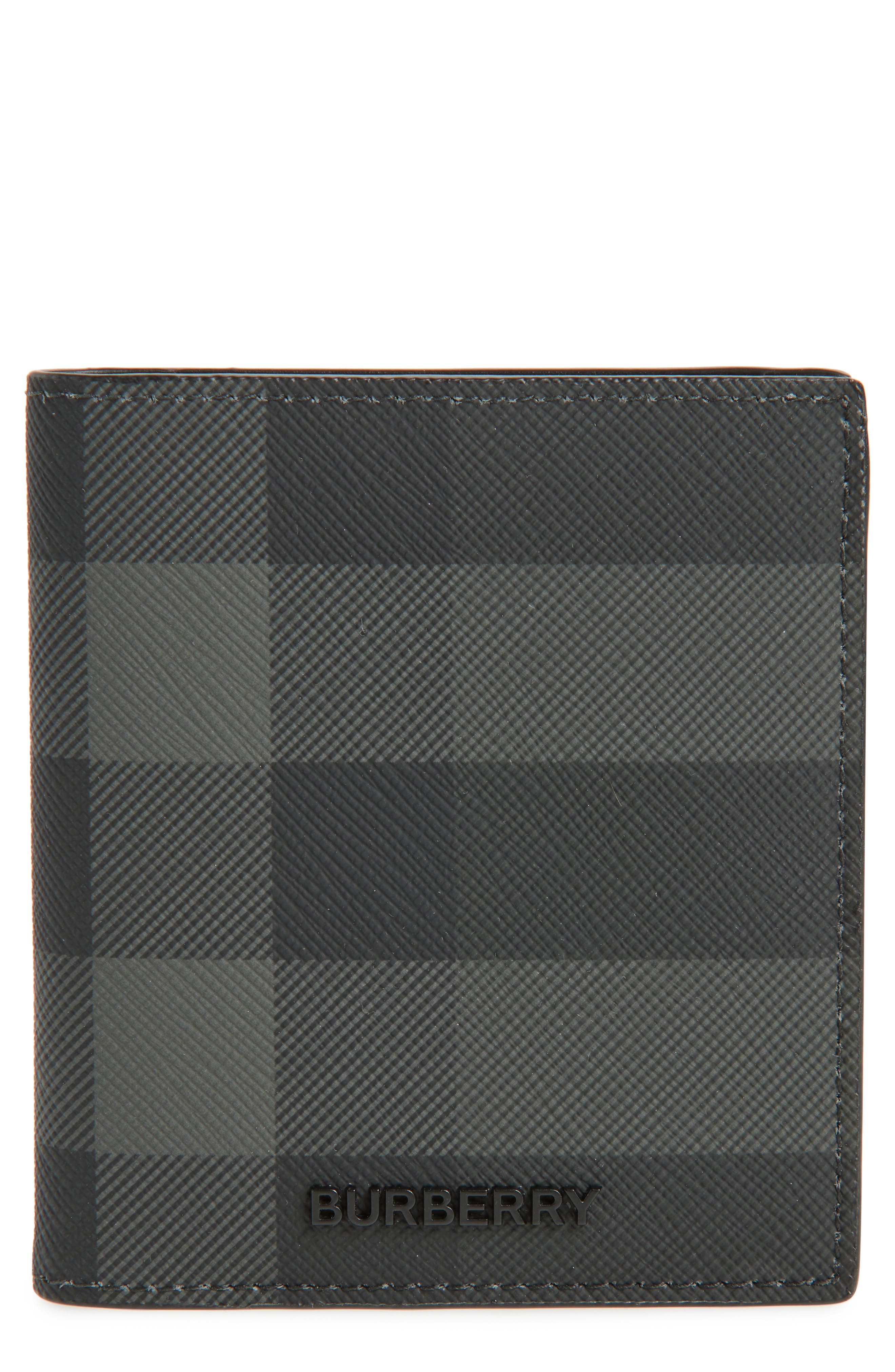 Burberry Check Coated Canvas & Leather Bifold Wallet (Men) | Nordstrom