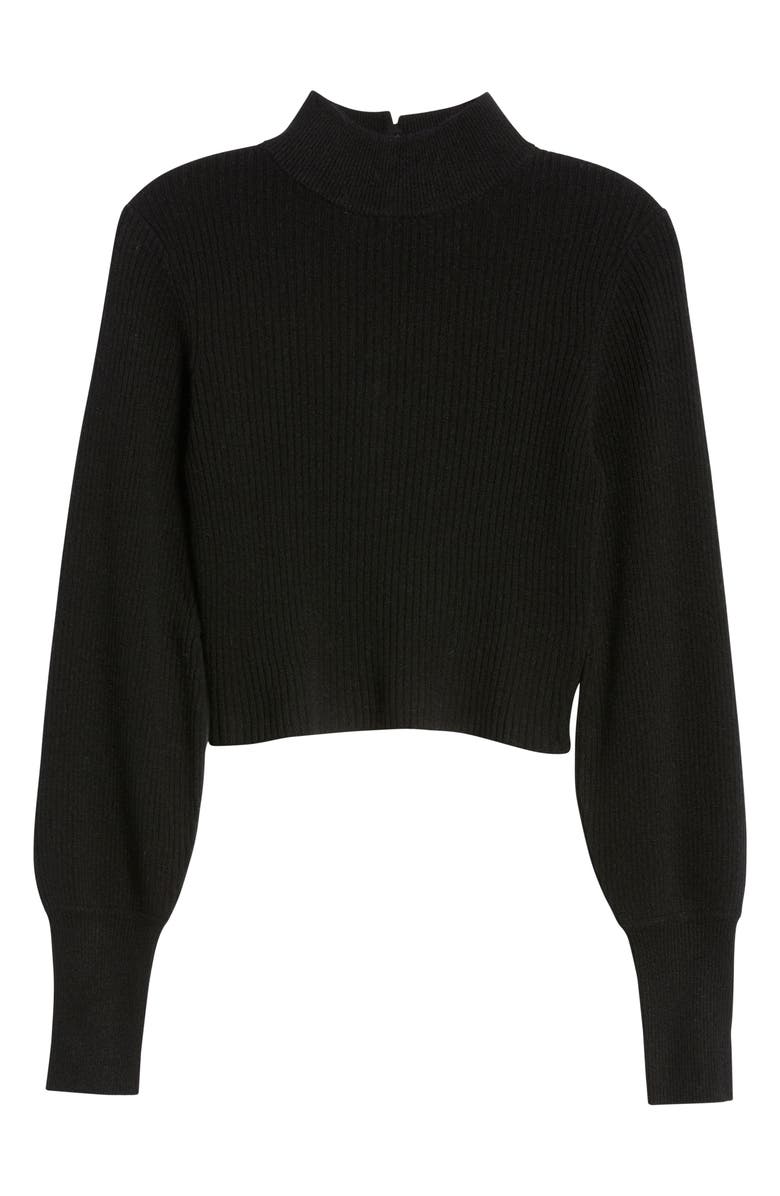Reformation Kieran Cashmere Button Back Mock Neck Sweater, Alternate, color, 