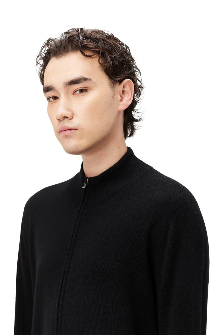 Essential Full-Zip Cashmere Cardigan, Alternate, color, black