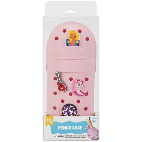 Charm Pencil Case, Popstar, Pink, 4 Decoration Charms