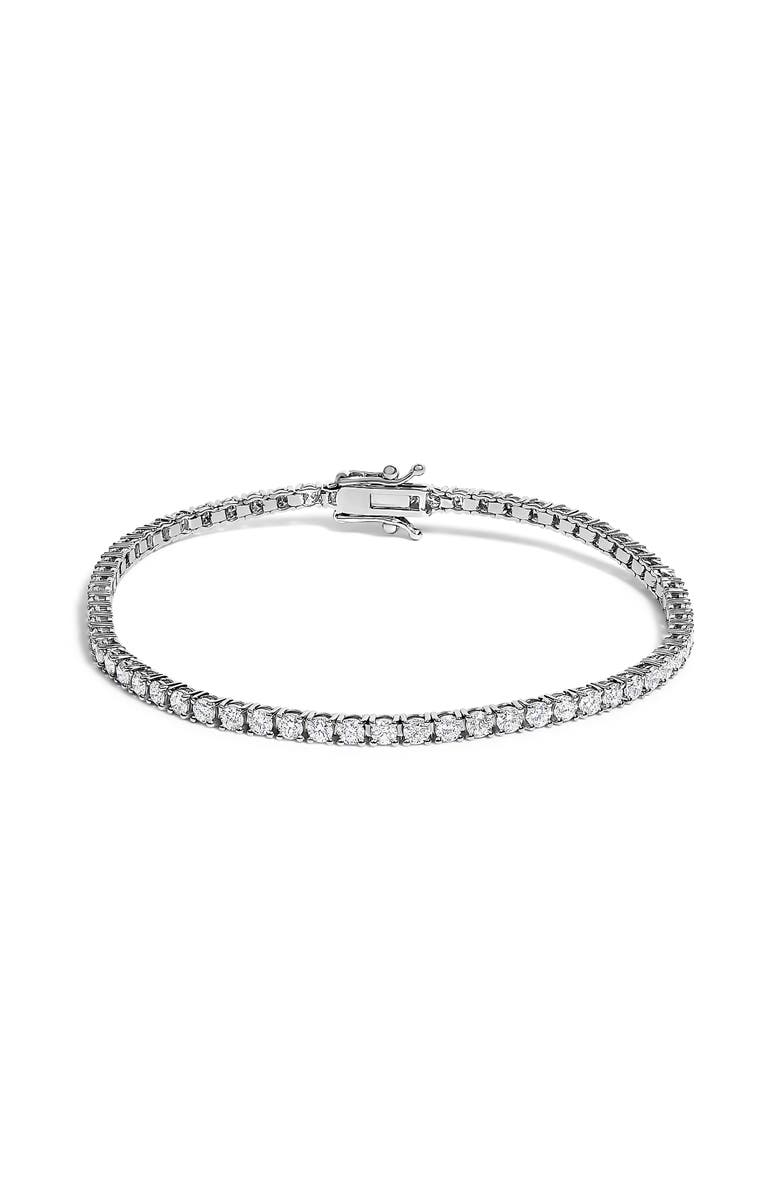 Haus of Brilliance 14K White Gold 3.00 Ctw Diamond Classic Standard 4 Prong Set Tennis Bracelet, Main, color, White Gold