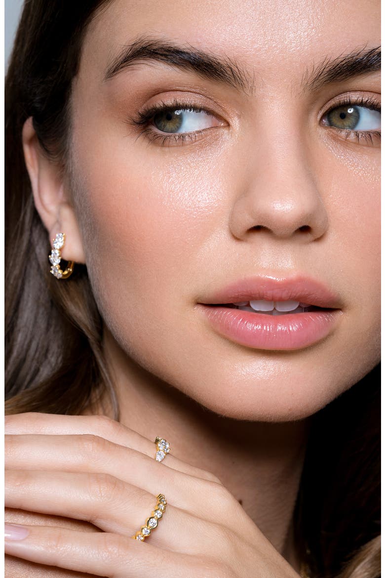 Getty Diamond Hoop Earrings (Nordstrom Exclusive), Alternate, color, 18K YELLOW GOLD