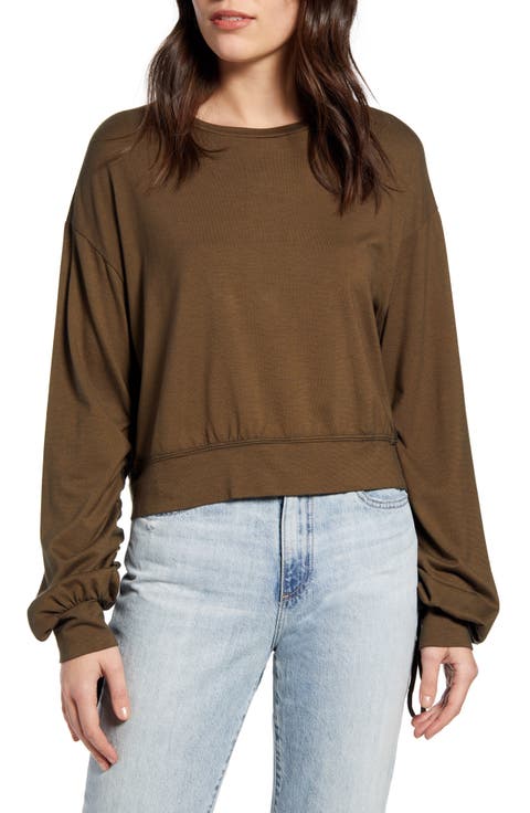 Farrow Blouson Sleeve Cotton Blend Top