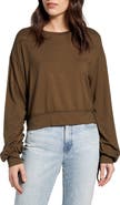 AG Farrow Blouson Sleeve Cotton Blend Top