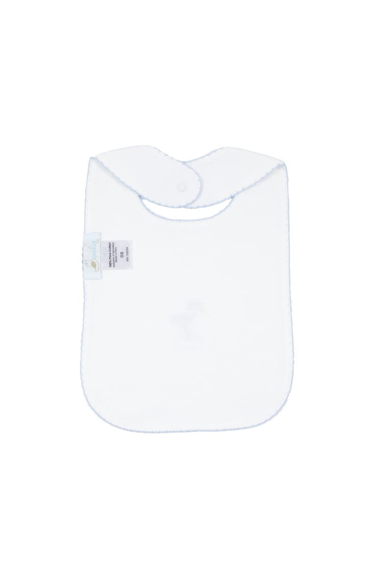Cuclie Just Delivered Bib, Alternate, color, White & Blue