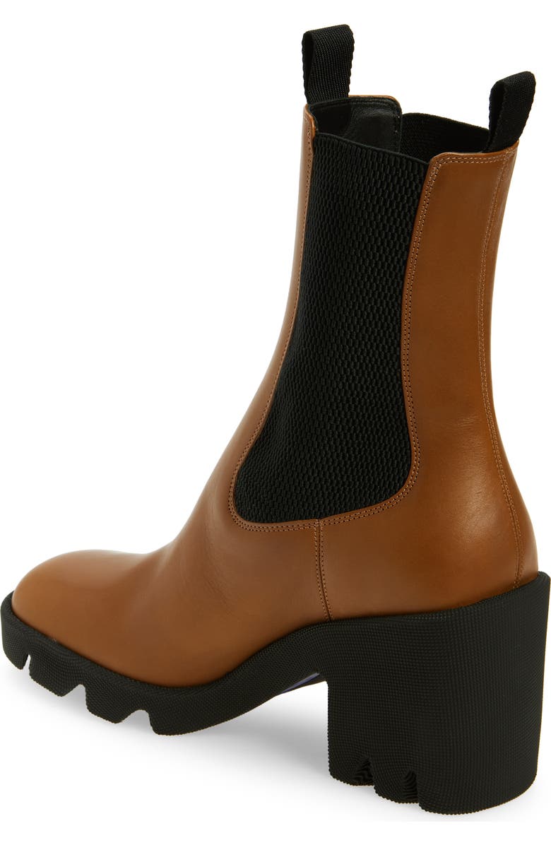 Burberry Stride Block Heel Chelsea Boot, Alternate, color, Hazel
