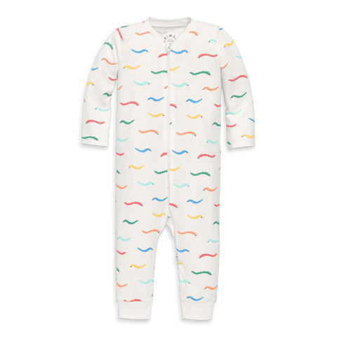Baby Organic Zip Romper In Baby Bugs
