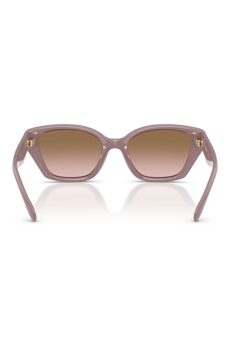 53mm Irregular Sunglasses, Alternate, color, MILKY PUTTY / BROWN PEACH