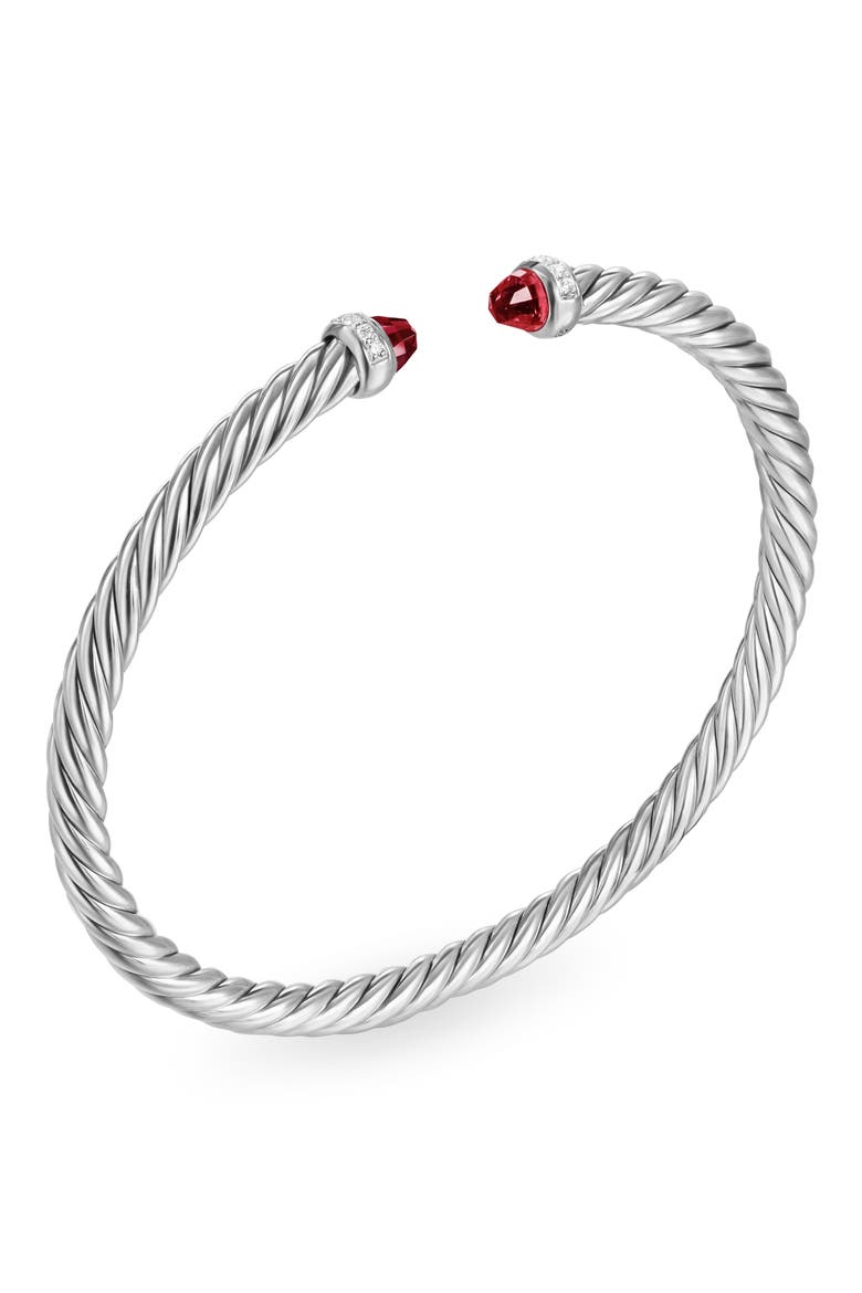 Classic Cablespira® Bracelet, 4mm, Alternate, color, RHODOLITE GARNET