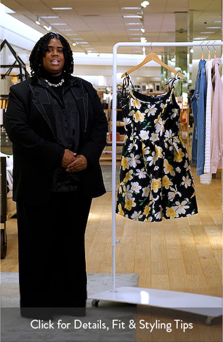 Floral Tie Strap Minidress, sales video thumbnail