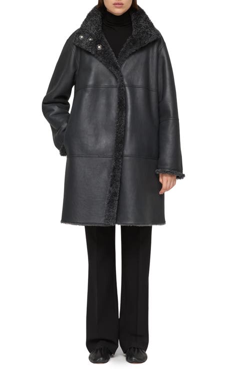 Reversible Genuine Shearling Coat