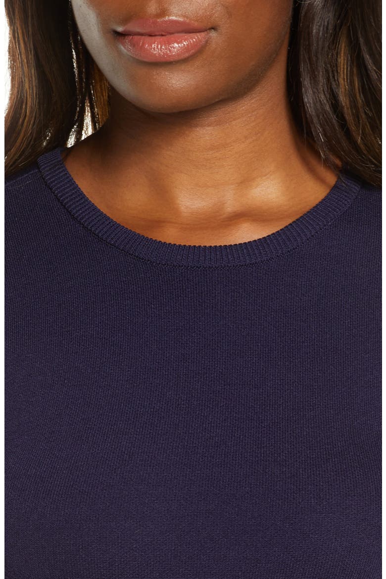 Fit & Flare Sweater Dress, Alternate, color, NAVY