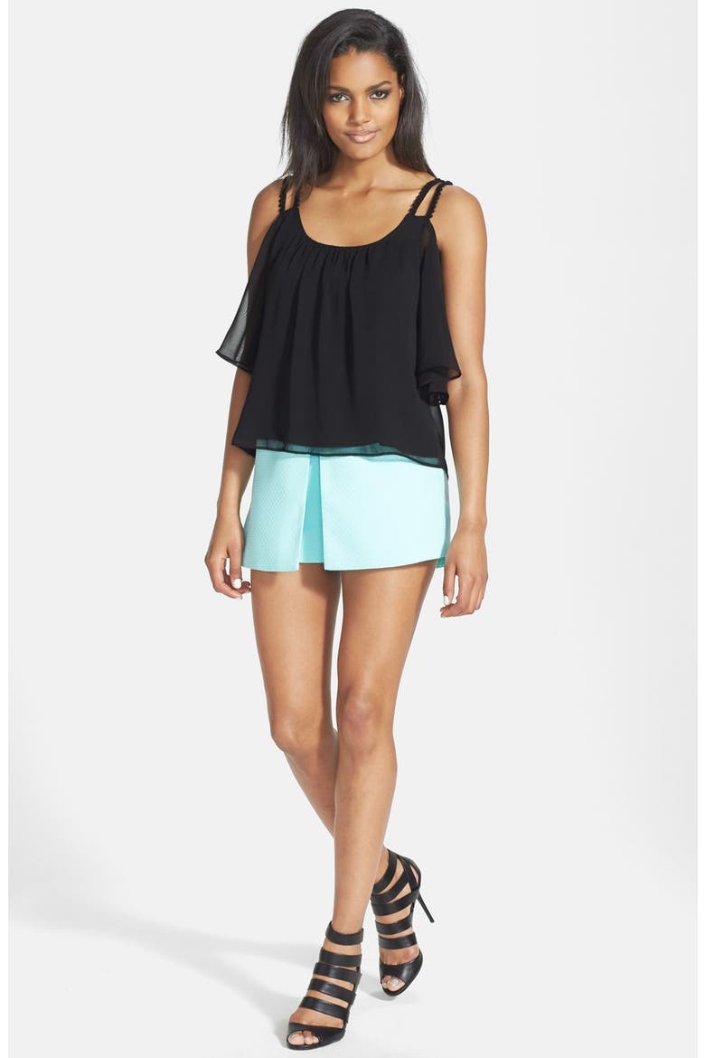 Cold Shoulder Top, Alternate, color, BLACK