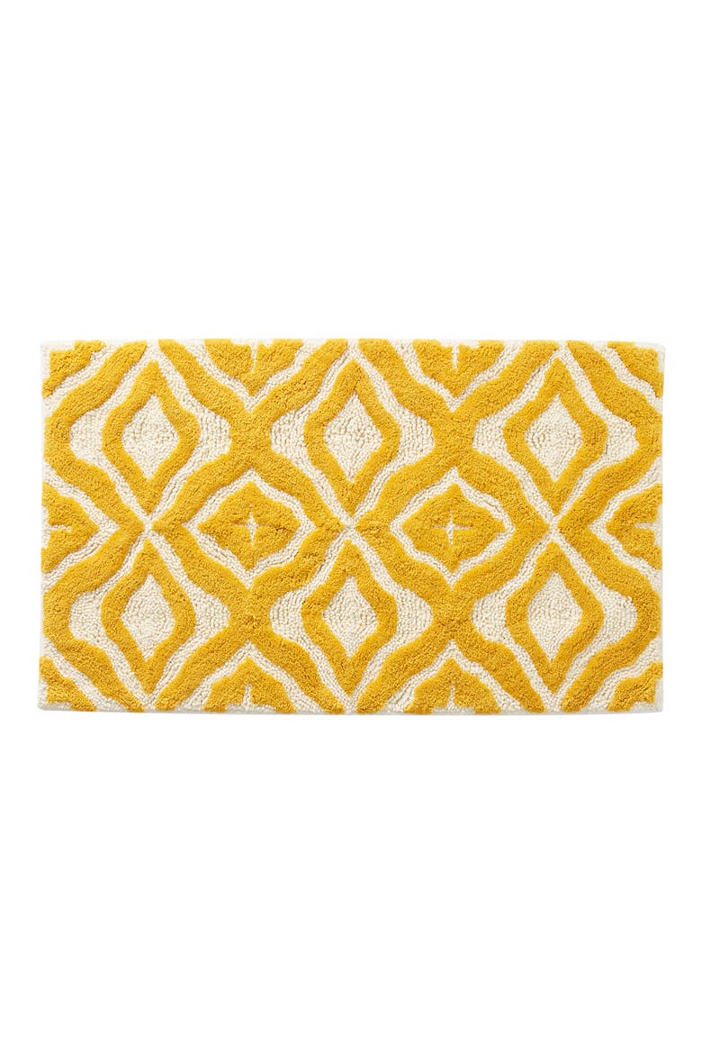 Anthropologie Cabello Geo Tufted Bath Mat, Alternate, color, OCHRE