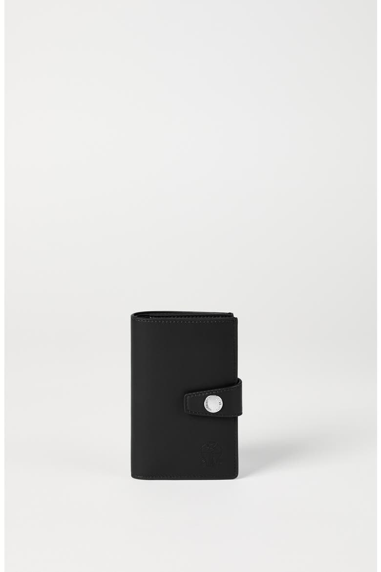 Leather wallet with zipper, Alternate, color, Black