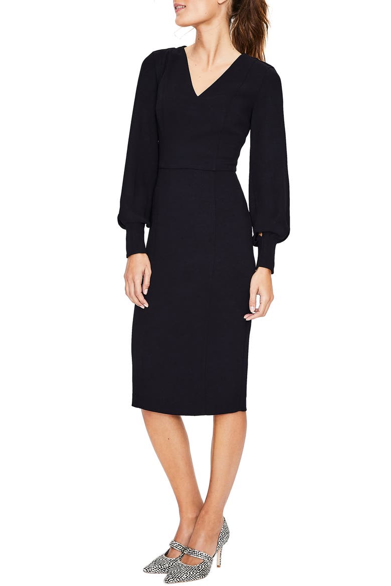 Hannah Sheath Dress, Main, color, BLACK