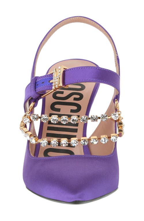 Moschino Metal Chain Slingback Pump