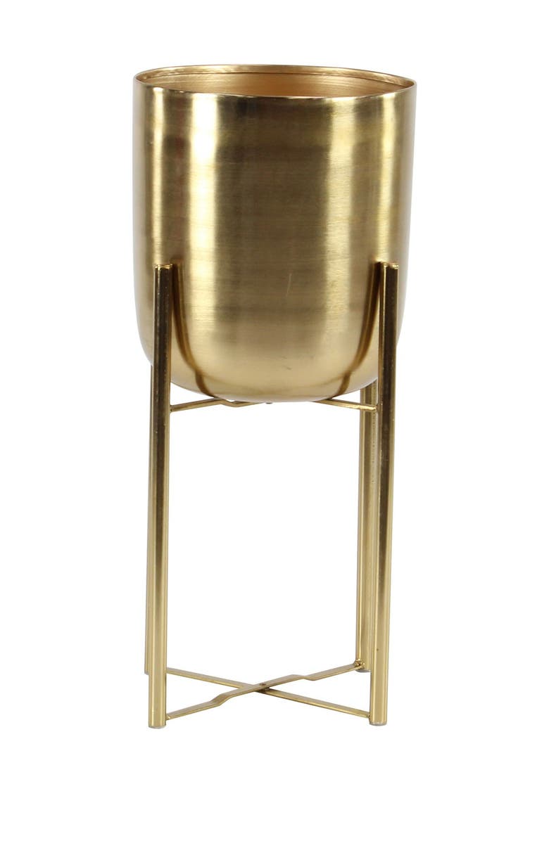 WILLOW ROW Floor Planters - Set of 2, Alternate, color, Gold