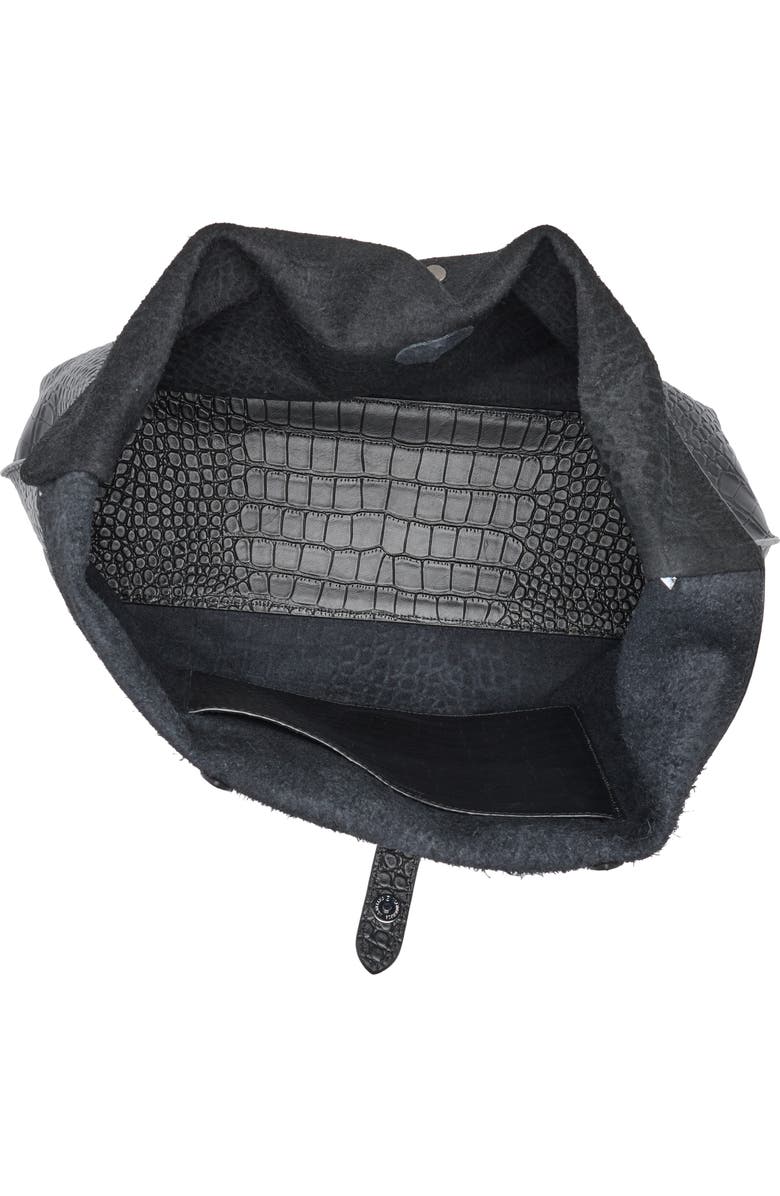 Rebecca Minkoff Megan Soft Croc Embossed Leather Tote Bag, Alternate, color,