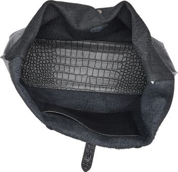 Megan Soft Croc Embossed Leather Tote Bag