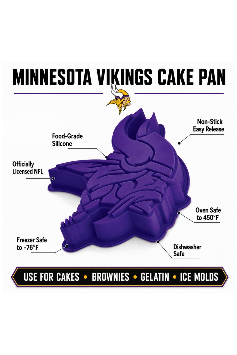 Minnesota Vikings Cake Pan, Alternate, color, Purple