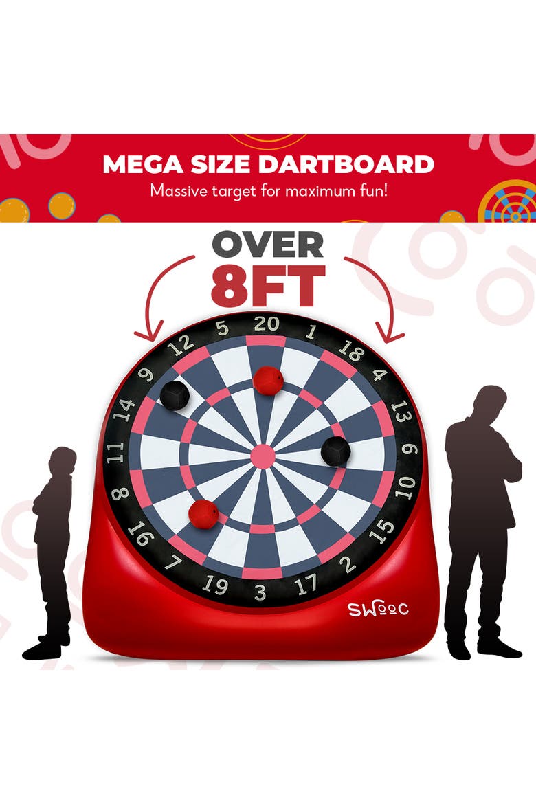 XL Giant Kick Darts Game, Alternate, color, Red