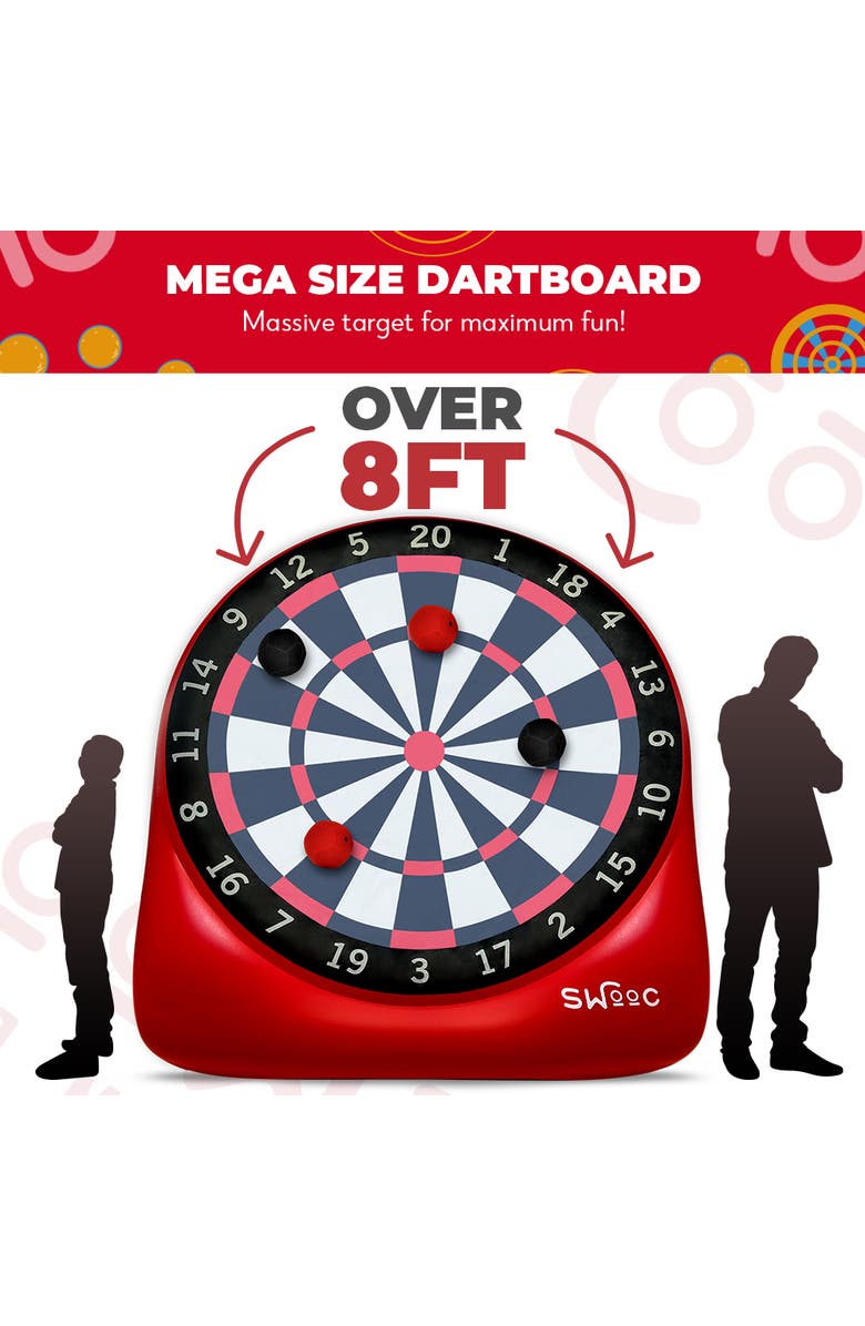 Swooc Games XL Giant Kick Darts Game, Alternate, color, Red