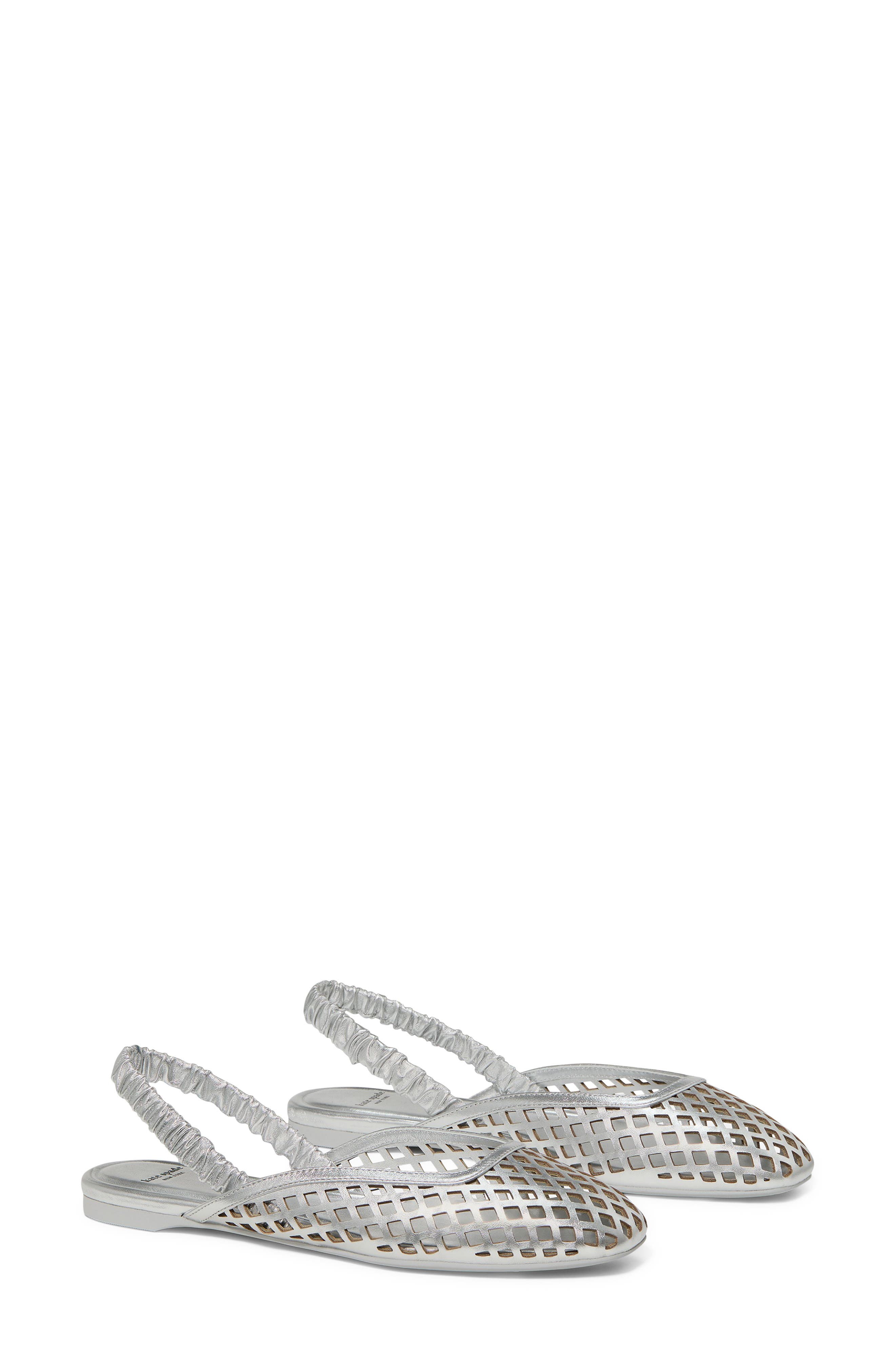 Kate Spade New York slingback flat, Alternate, color, Silver