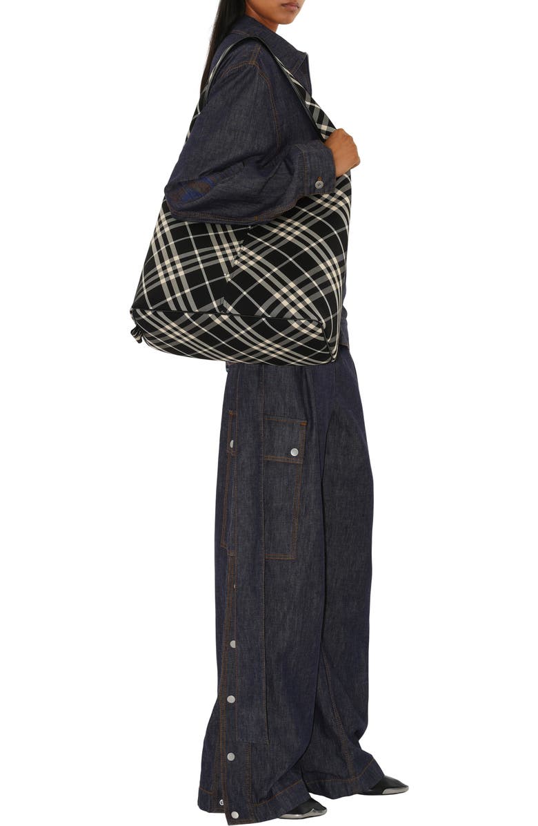 Burberry Large Check Shoulder Bag, Alternate, color,