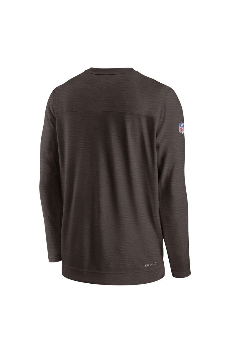 Nike Men's Nike Brown Cleveland Browns Sideline Lockup Performance Pullover Sweatshirt, Alternate, color, Brown