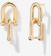 Little Sky Stone Harper Double Link Stud Earrings
