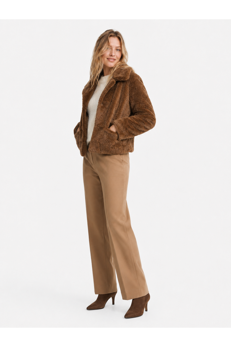 Aubade Merino Shearling Jacket, Alternate, color, Brown