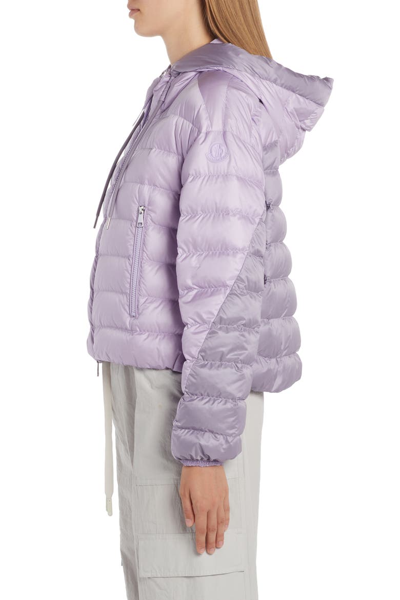 Sylans Colorblock Hooded Down Jacket, Alternate, color, PURPLE