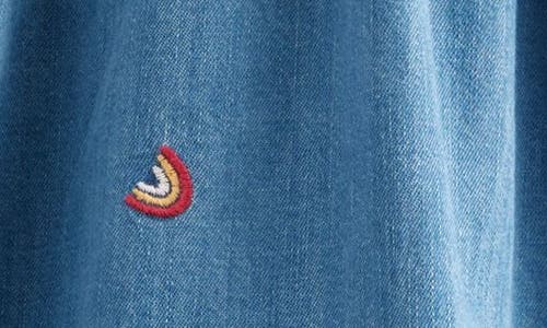 Tucker + Tate Kids' Embroidered Pocket Denim Skirt In Blue