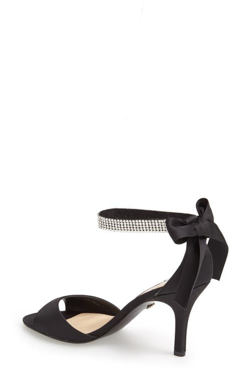 Nina 'vinnie' Crystal Embellished Ankle Strap Sandal In Black