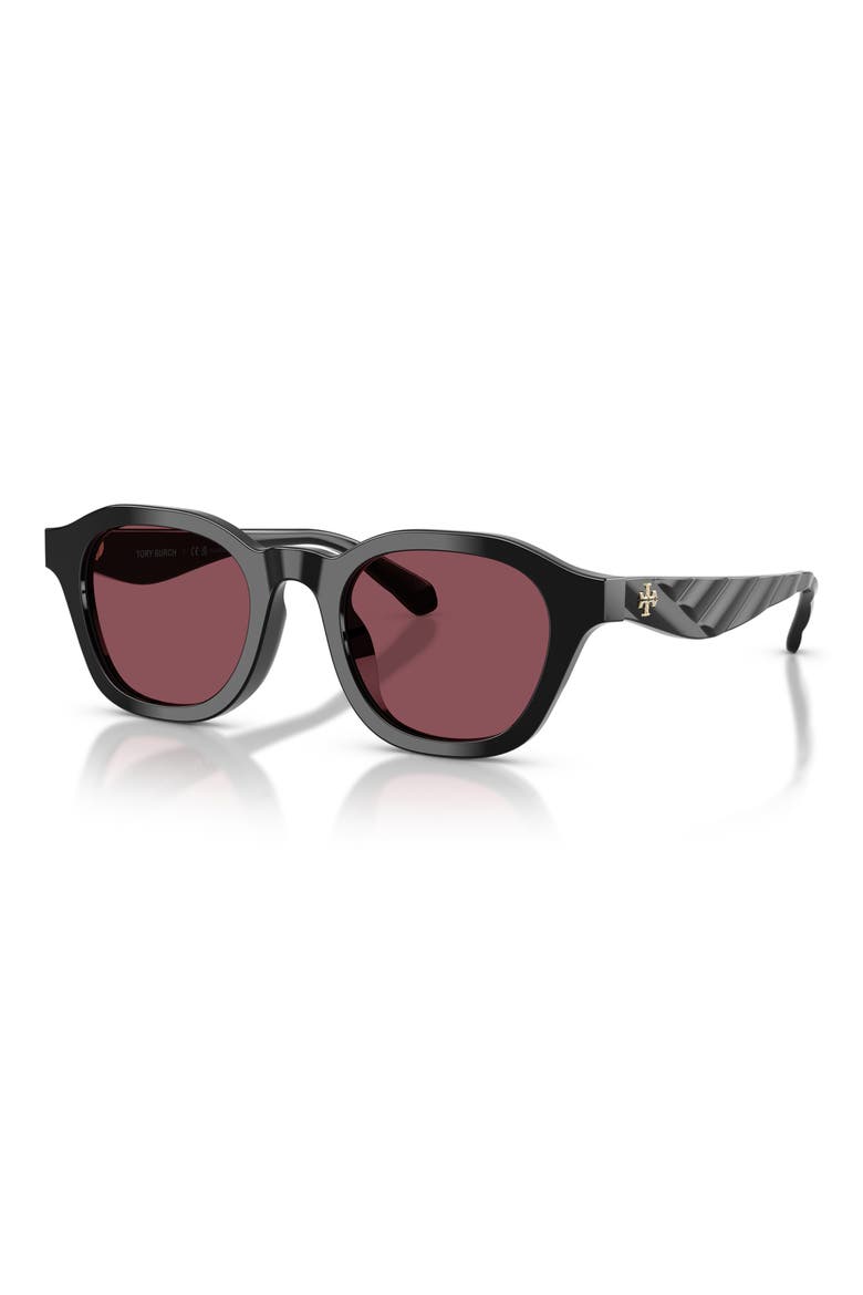 48mm Polarized Phantos Sunglasses, Alternate, color, BLACK / DARK VIOLET POLAR