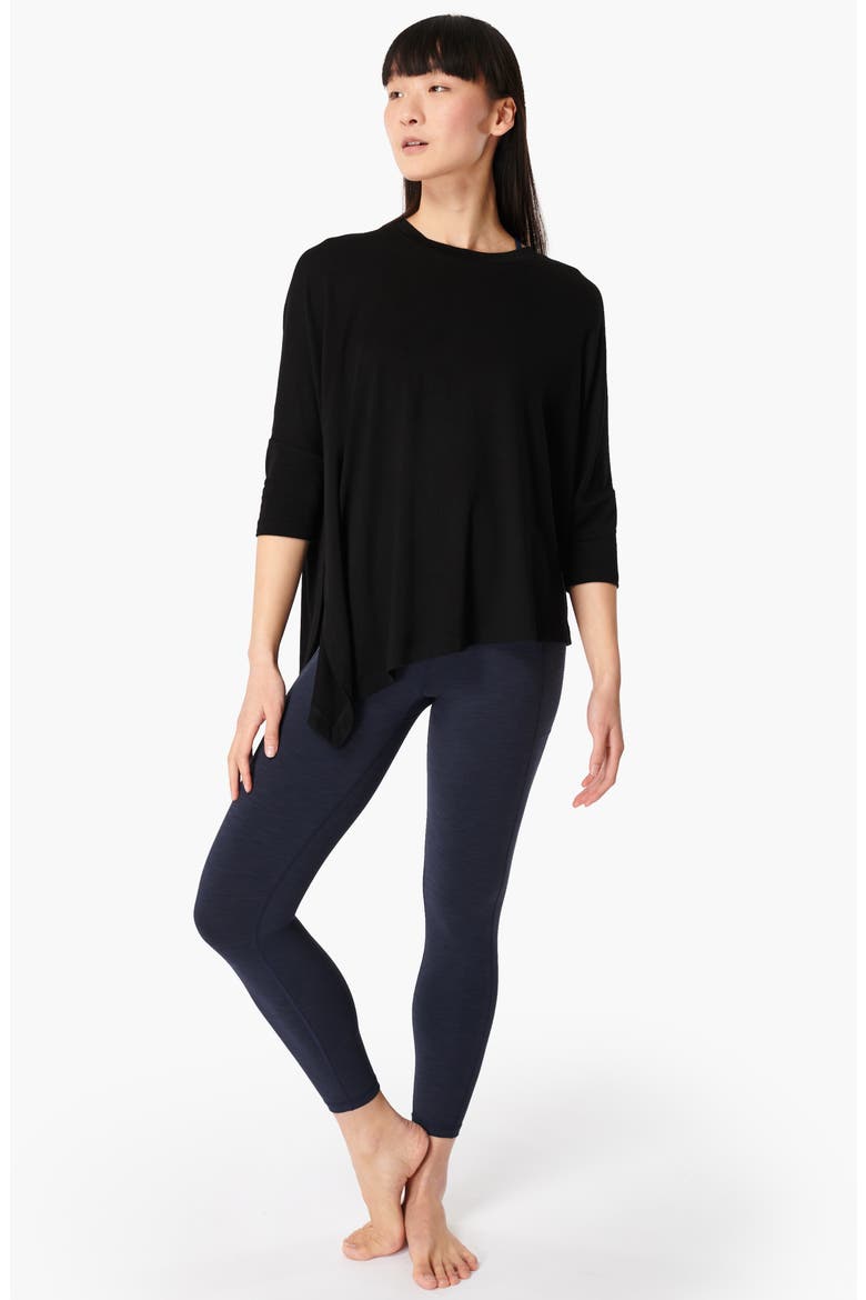 Mellow Asymmetric T-Shirt, Alternate, color, BLACK
