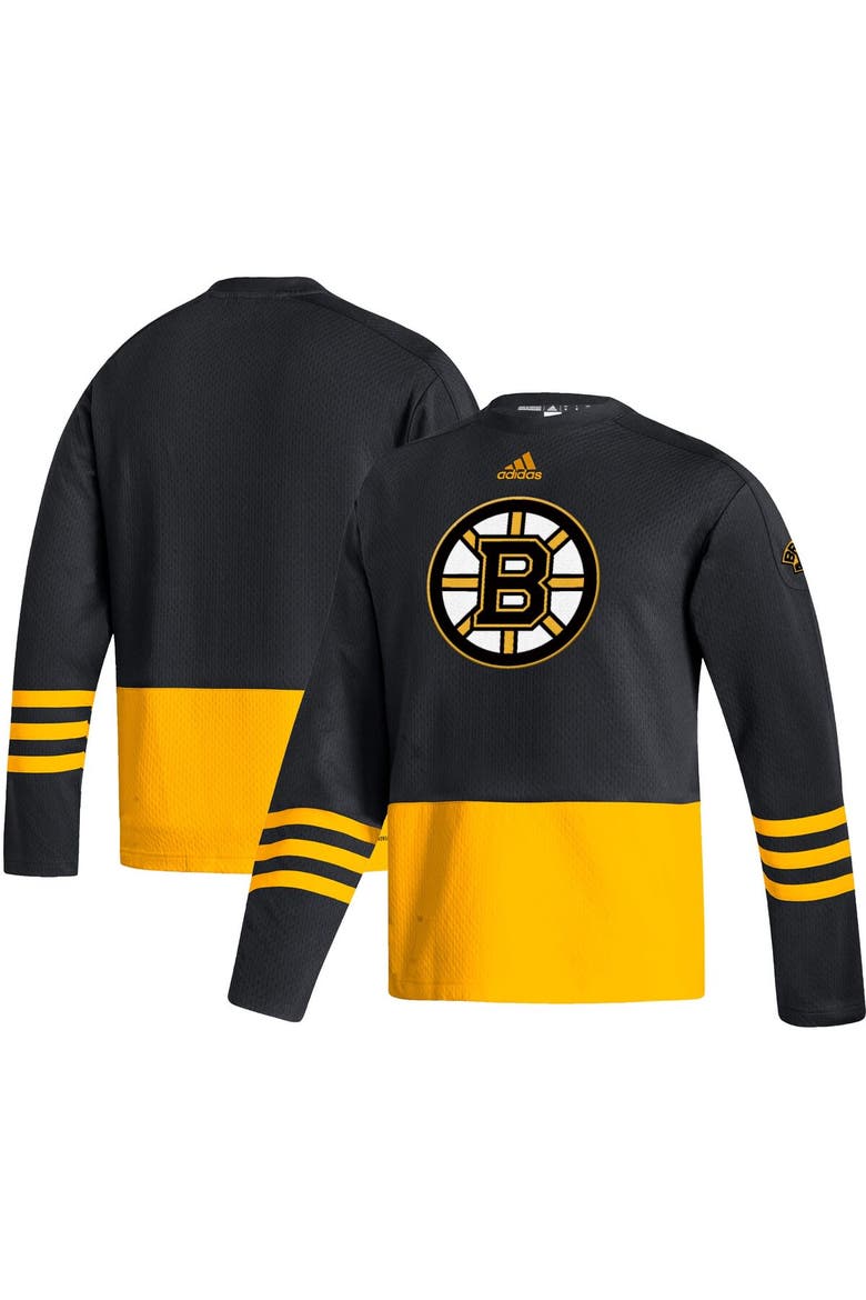Men's adidas Black Boston Bruins Logo AEROREADY Pullover Sweater, Main, color, Black
