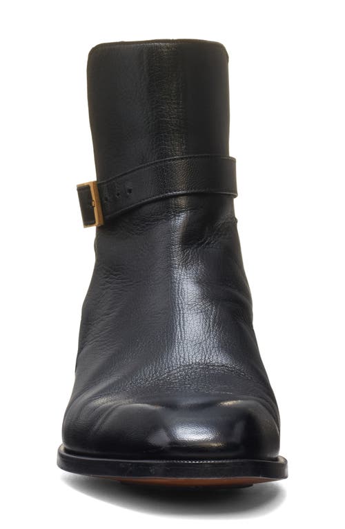 Tom Ford Black Supple Grain Kenneth Buckle Boots In Black