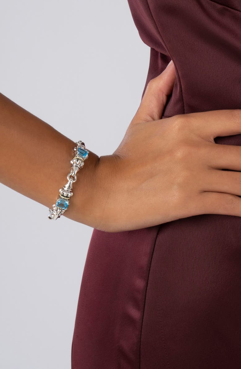 LAGOS Glacier White Topaz Link Bracelet, Alternate, color,