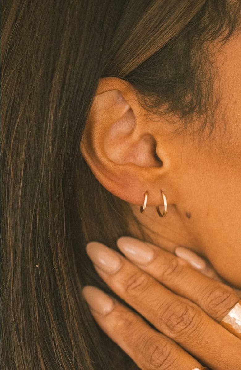 MADE BY MARY Live In Hoops Trio Set, Alternate, color, Silver