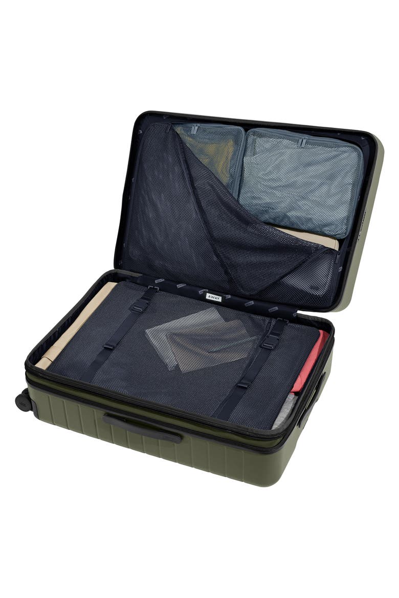 The Large Flex Suitcase, Alternate, color, OLIVE GREEN