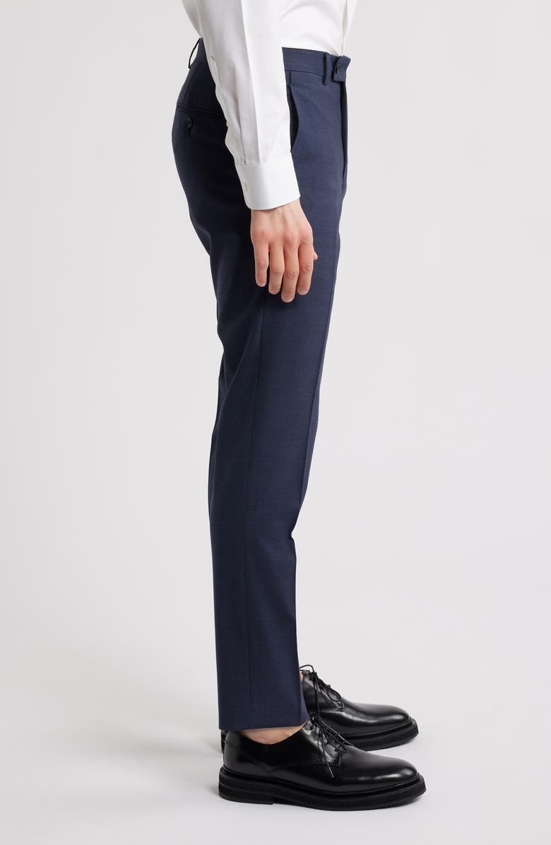 AllSaints Ross Slim Fit Stretch Wool Pants, Alternate, color, Blue/ Grey