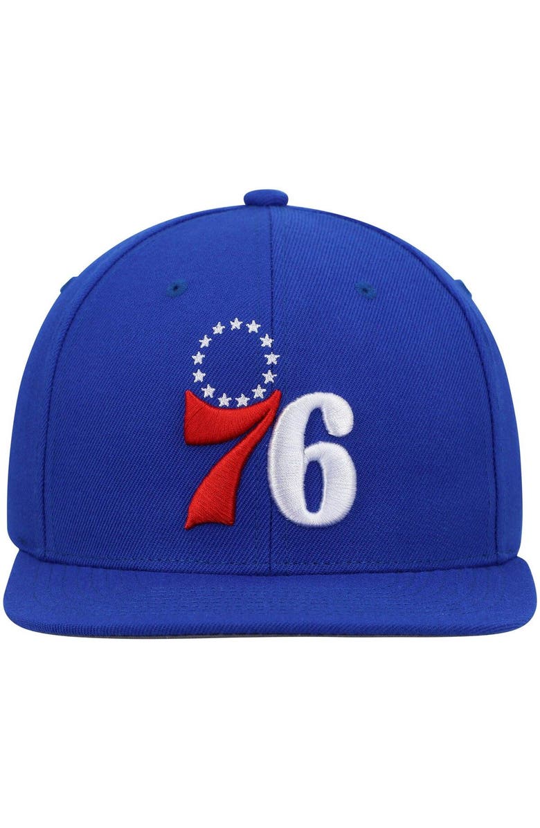 Mitchell & Ness Men's Mitchell & Ness Royal Philadelphia 76ers Ground 2.0 Snapback Hat, Alternate, color, Royal